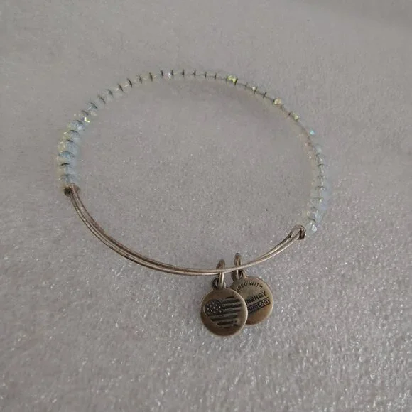 Alex and Ani Iridescent Beaded  Bracelet  Expandable Bangle 562 - Picture 3 of 4